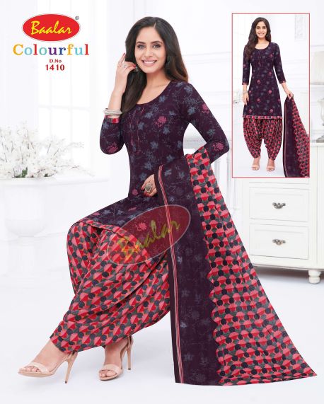 Baalar Colourful 14 Printed Cotton Casual Daily Wear Dress Material Collection